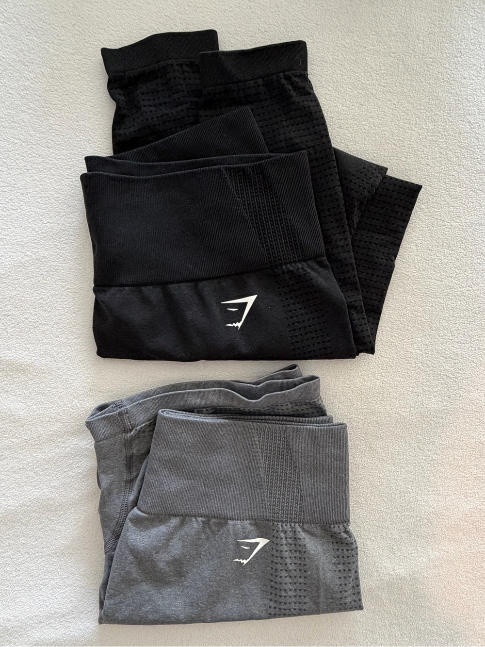 Gymshark Seamless High-Waist Leggings Duo — Black & Gray